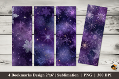 Glitter Frost Elegance Bookmarks Sublimation Design Product Image 1