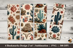 Desert Pattern Bookmarks Sublimation Design Product Image 1