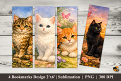 Colorful Companions Bookmarks Sublimation Design Product Image 1
