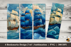 Sailing Dreams Bookmarks Sublimation Design Product Image 1