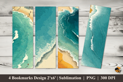 View Beach Bookmarks Sublimation Design Product Image 1