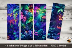 Fantasy Leafed Vines Bookmarks Sublimation Design Product Image 1