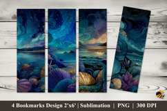 Seashells Bookmarks Sublimation Design Product Image 1