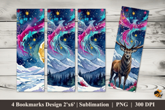 Celestial Winter Dream Bookmarks Sublimation Design Product Image 1