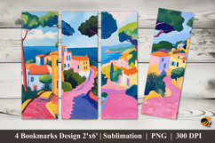 Colorful Acrylic Painting Bookmarks Sublimation Design Product Image 1