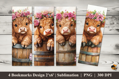 Beautiful Cypress Cow Bookmarks Sublimation Design Product Image 1