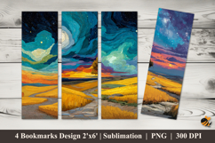 Beautiful Valley Bookmarks Sublimation Design Product Image 1
