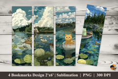 Summer Scenery Bookmarks Sublimation Design Product Image 1