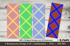Lattice Glow Bookmarks Sublimation Design Product Image 1