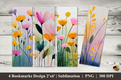 Bright Pastels Bookmarks Sublimation Design Product Image 1