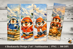 Winter Cheer Bookmarks Sublimation Design Product Image 1