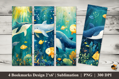 Coral Bloom Bookmarks Sublimation Design Product Image 1
