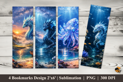Luminous Abyss Bookmarks Sublimation Design Product Image 1