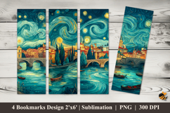 Rome Skyline Bookmarks Sublimation Design Product Image 1