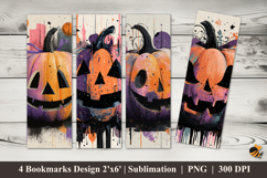Pumpkin Fantasy Bookmarks Sublimation Design Product Image 1