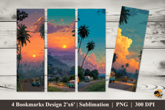 Coastal Atmosphere Bookmarks Sublimation Design Product Image 1