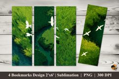 White Bird Nature Bookmarks Sublimation Design Product Image 1