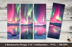 Aurora Realm Bookmarks Sublimation Design Product Image 1