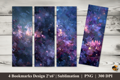Purple Abstract Bookmarks Sublimation Design Product Image 1