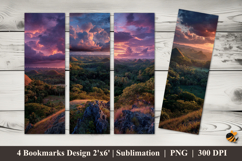 Natural Forest Bookmarks Sublimation Design Product Image 1