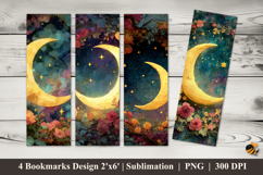 Flowering Crescent Bookmarks Sublimation Design Product Image 1