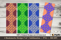 Circle Mirage Bookmarks Sublimation Design Product Image 1