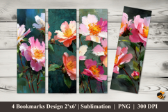 Petals in Impression Bookmarks Sublimation Design Product Image 1