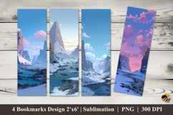 Frozen Valley Bookmarks Sublimation Design Product Image 1