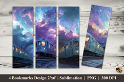 Train Hallway Bookmarks Sublimation Design Product Image 1