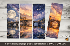 Aesthetic Bridge Bookmarks Sublimation Design Product Image 1