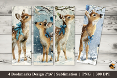 Snow Forest Guardian Bookmarks Sublimation Design Product Image 1