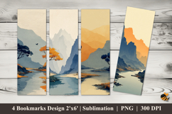 River Valley Bookmarks Sublimation Design Product Image 1