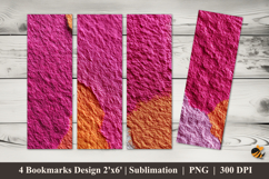 Artistic Texture Bookmarks Sublimation Design Product Image 1