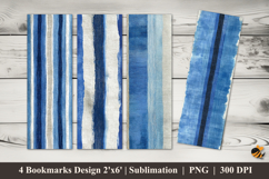 Blushing Blue Bookmarks Sublimation Design Product Image 1
