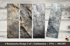 Simple Gray Stone Bookmarks Sublimation Design Product Image 1