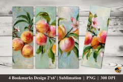 Fruits on Branches Bookmarks Sublimation Design Product Image 1