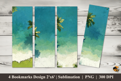 Green Pool Background Bookmarks Sublimation Design Product Image 1
