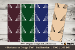 Triangle Echo Bookmarks Sublimation Design Product Image 1