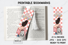 Brunette Teacher Blossom Printable Bookmarks Product Image 1