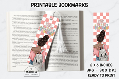 Dark Skin Teacher Blossom Printable Bookmarks Product Image 1