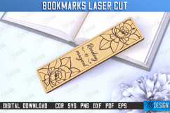 Bookmarks Laser Cut Bundle, Wood Engraved Bookmark Template Product Image 5