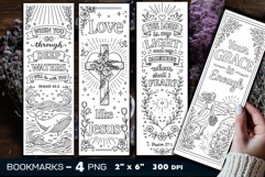 Bible Quotes coloring bookmark, Faith coloring bookmarks Product Image 1
