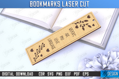 Bookmarks Laser Cut Bundle, Wood Engraved Bookmark Template Product Image 7