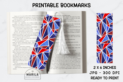 Patriotic Abstract Mosaic Bookmarks Ready to Print Product Image 1