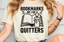 Bookmarks Are for Quitters SVG, Book Lover SVG, Reading SVG Product Image 2