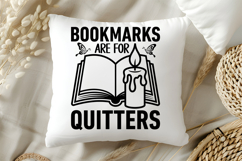 Bookmarks Are for Quitters SVG, Book Lover SVG, Reading SVG Product Image 5