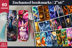 Enchanted Bookmark Bundle Fantasy bookmark Magical animals Product Image 1