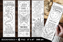 Magic books coloring bookmark, Dragons coloring bookmarks Product Image 1