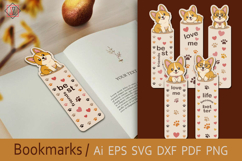 Bookmarks with a cute corgi dog. Paper crafts Product Image 1