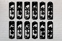 Bookmarks Paper Cut Template | Flower Bookmarks SVG Product Image 2